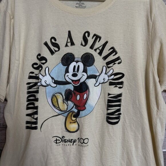 Disney 100th Mickey Mouse Happiness Is A State Of Mind T-shirt Size XL - Picture 3 of 7
